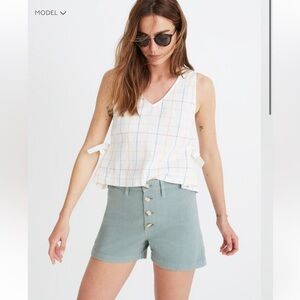 Madewell Emmett Rainbow Flecks Button Front Shorts Sz XS w MEASUREMENTS